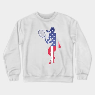 US Open Tennis USA Flag Silhouette Crewneck Sweatshirt